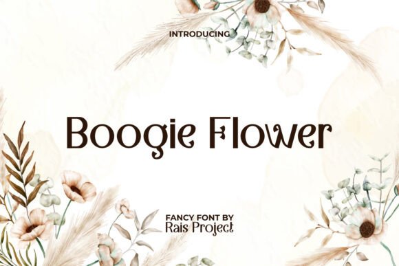 Boogie Flower Font: A Stylish Display Font for Small Business Branding