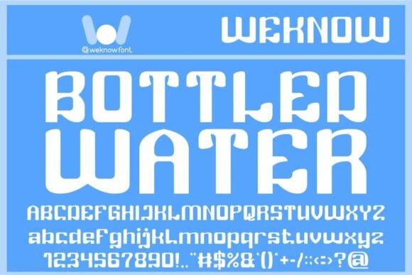 Bottled Water: A Display Font That Carries Mood Like Light Through Water