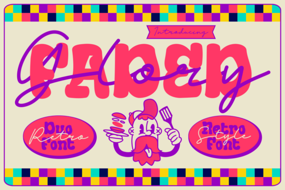 Faded Glory: A Playful Retro Display Font for Digital Brands
