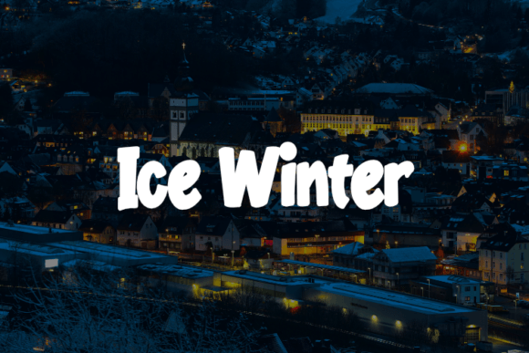 Ice Winter Font: Frosty Elegance for Handmade Labels & Seasonal Designs