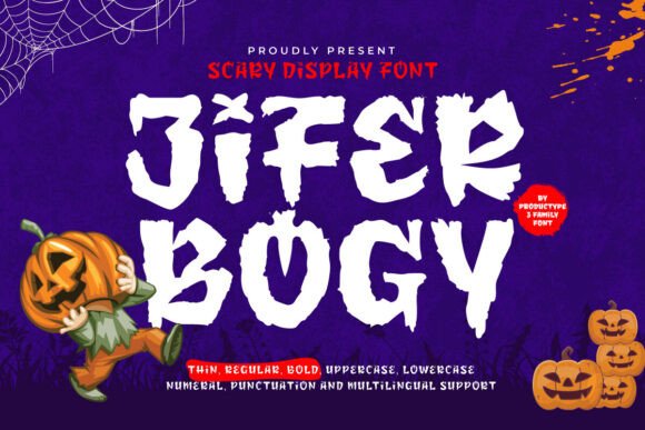 Jifer Bogy: A Display Font That Commands Halloween Attention