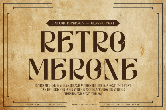 Retro Merone: A Display Font That Gives Your Brand Instant Character