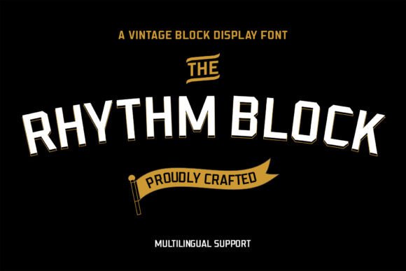 Rhythm Block: A Bold Display Font for Small Business Branding