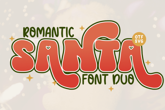 Romantic Santa Duo: A Playful Display Font for Holiday Branding
