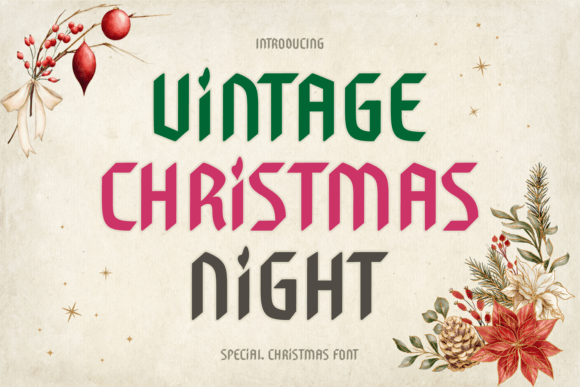 Vintage Christmas Night Font for Nostalgic Branding